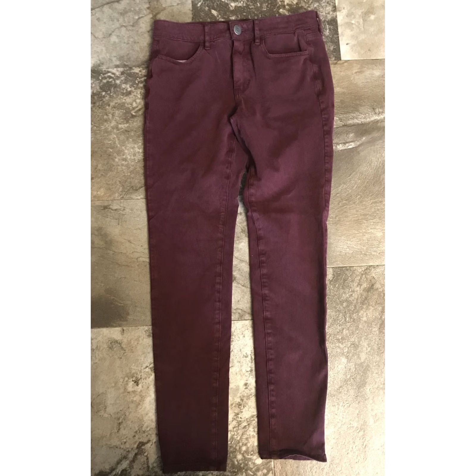 American Eagle Outfitters VINTAGE? No. American Eagle Outfitters Skinny Jeans Women 6 Burgundy Regular Denim Cotton Stretch Jeggings 28" Inseam Size 28" / US 6 / IT 42 - 3 Thumbnail
