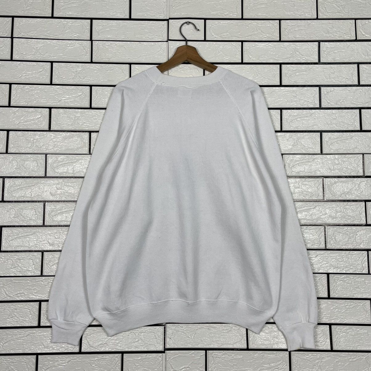 Hanes Vintage Save The World Crewneck White Sweatshirt Size US XL / EU 56 / 4 - 7 Thumbnail