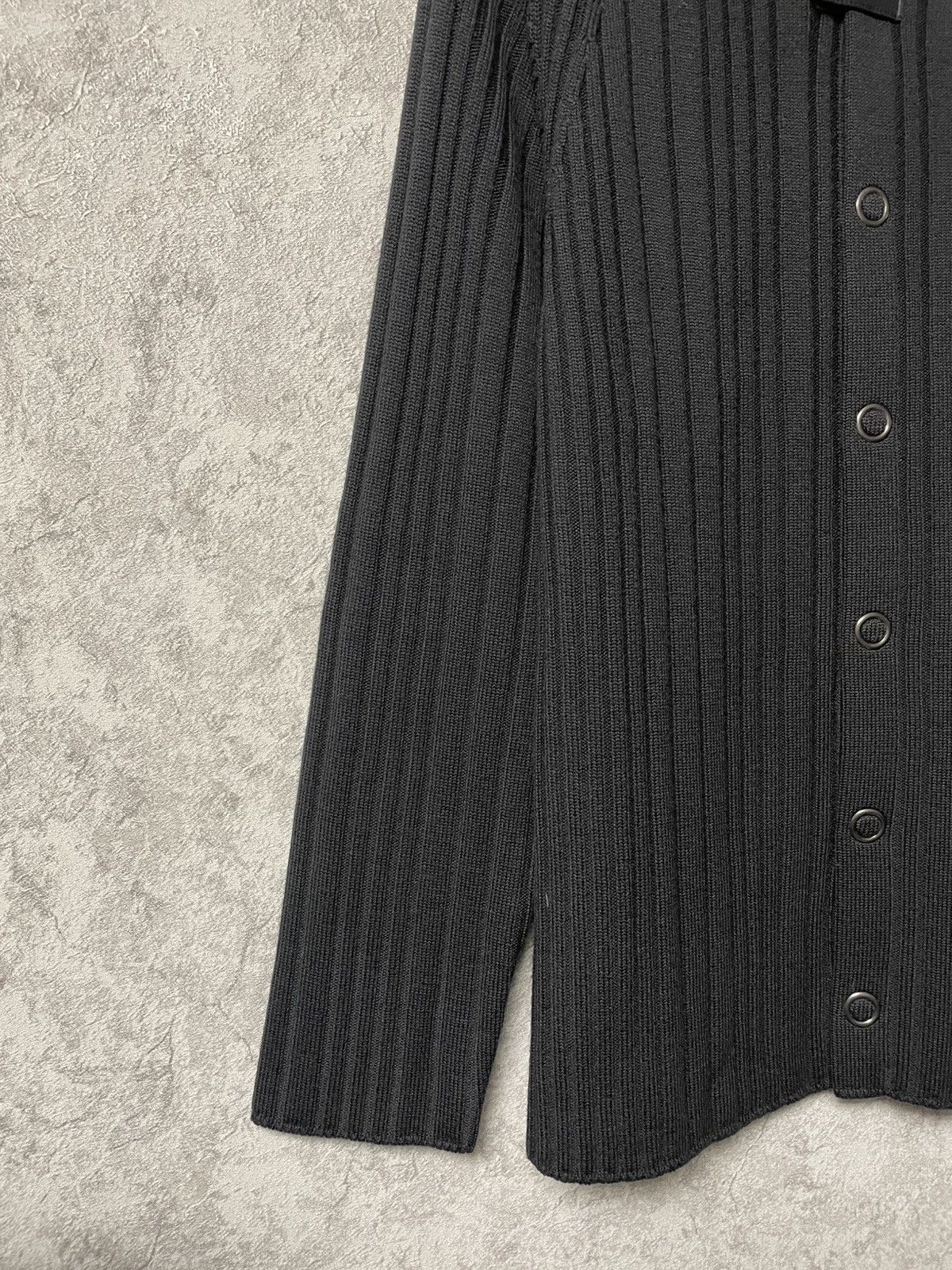 Armani Collezioni Vintage Armani Collezioni Black Wool Ribbed Sweater Luxury Size US L / EU 52-54 / 3 - 4 Thumbnail