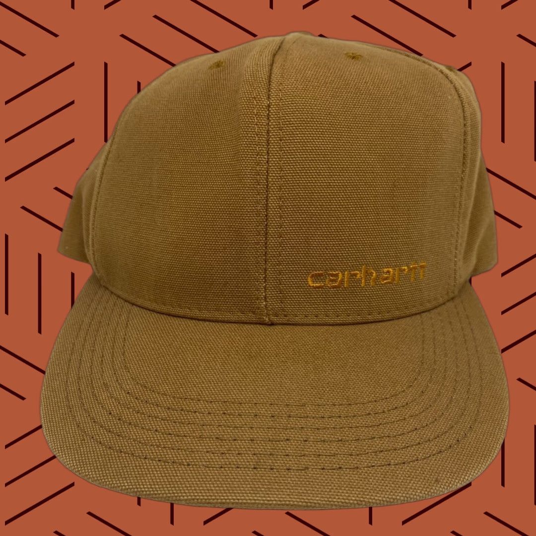 Carhartt VINTAGE Carhartt Hat Cap Snapback Brown Canvas Embroidered USA Chore Work Adjustable Unisex Adults Classic Outdoor USA Theme Size ONE SIZE - 1 Thumbnail