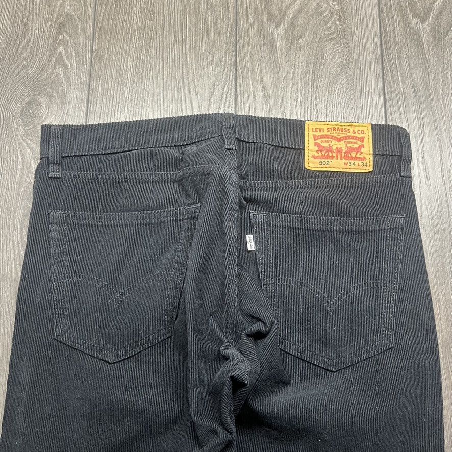 Levi's × Vintage Levis 502 Corduroy Black Pants 34 x 34 Vintage y2k Preppy Size US 34 / EU 50 - 4 Thumbnail