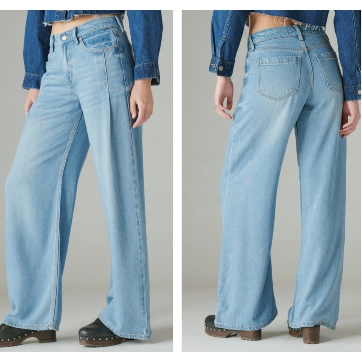 Lucky Brand Liquid Denim Luxe Palazzo 6/28