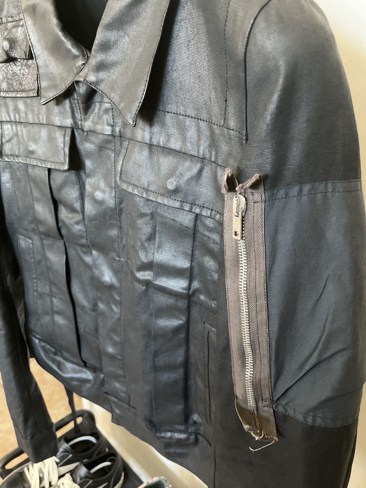 Rick Owens SS03 Rick Owens ‘Suckerball’ waxed denim cargo jacket Size US S / EU 44-46 / 1 - 3 Thumbnail