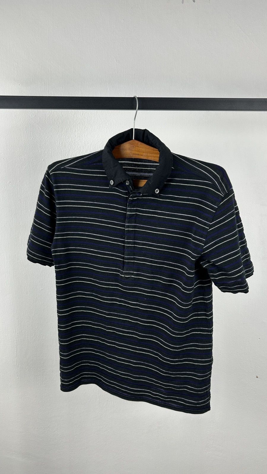 Japanese Brand × Michel Klein × Vintage Michel Klein Homme Paris - Striped Polo Size US S / EU 44-46 / 1 - 9 Thumbnail