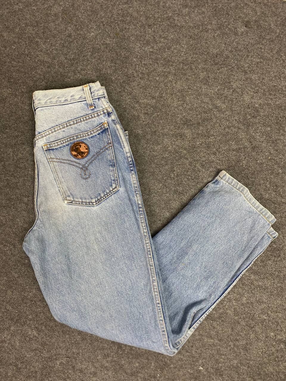 Moschino vintage moschino love distressed denim made in italy Size US 27 - 1 Thumbnail