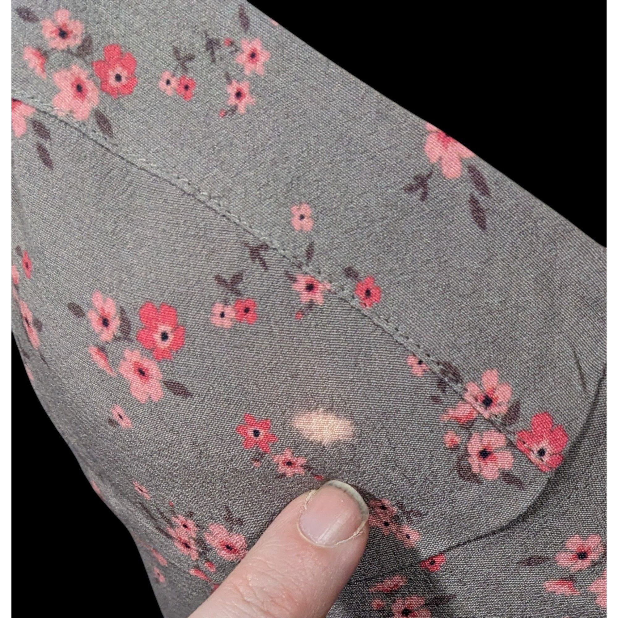 Other Blue Life Coquette Grey And Pink Floral Retro Summer Dress S Size M / US 6-8 / IT 42-44 - 6 Thumbnail