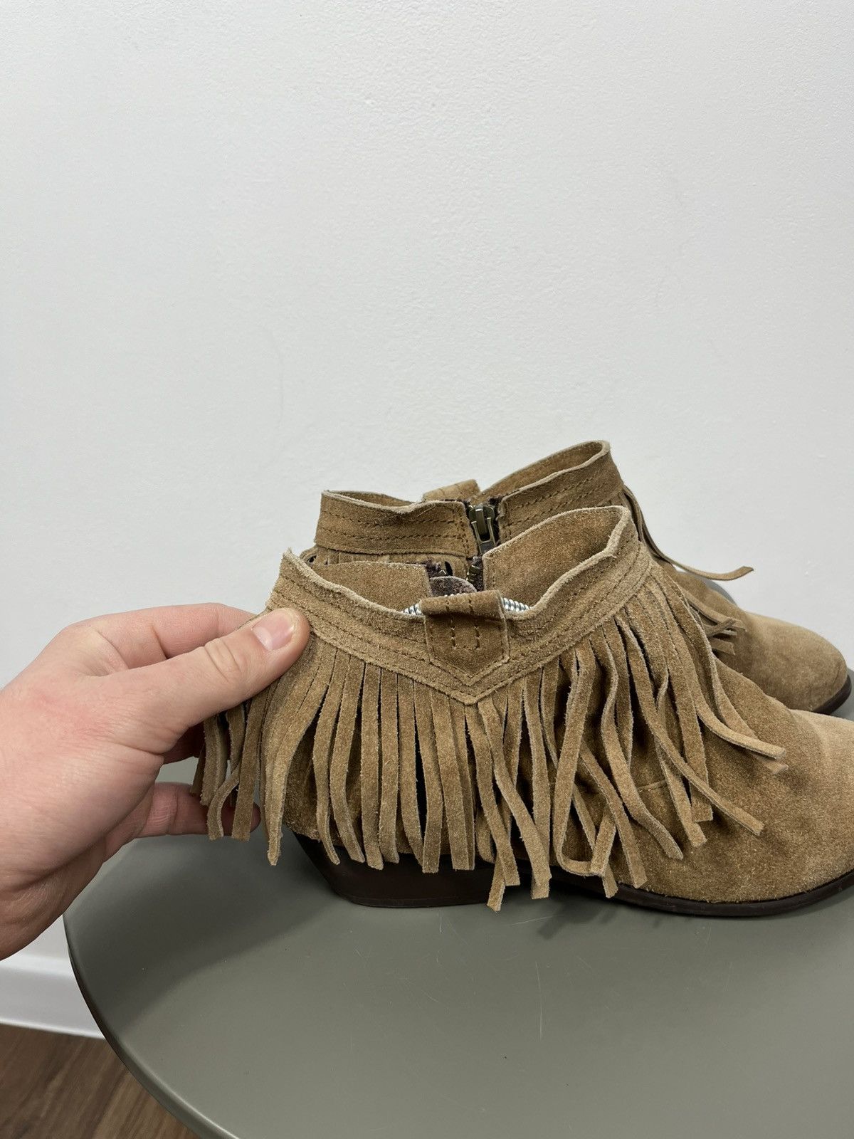 Other Suede Fringe Ankle Boots Brown Womens EU 39 Size US 8 / IT 38 - 3 Thumbnail