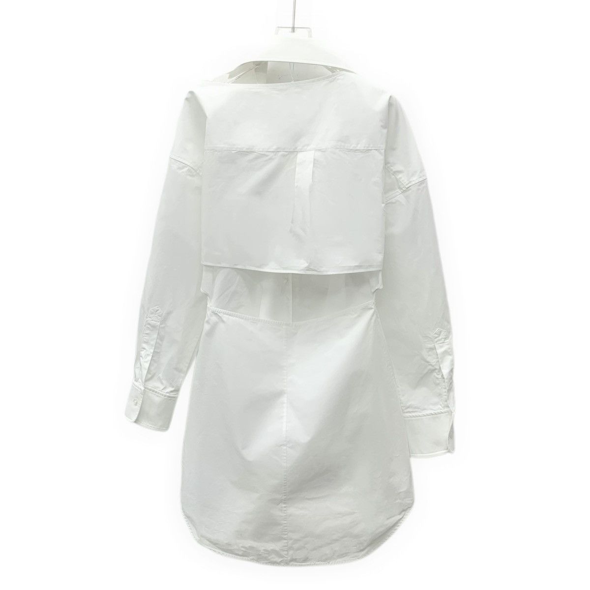 Alexander Wang Alexander Wang White Off-Shoulder Cotton Shirt Dress K26WX Size M / US 6-8 / IT 42-44 - 2 Thumbnail