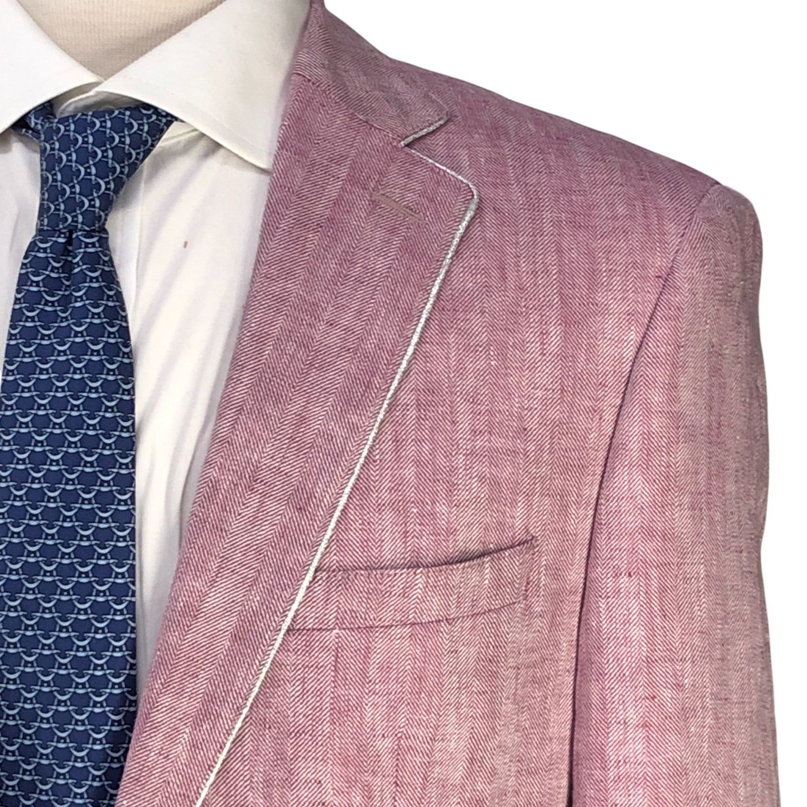 Tallia Tallia Size 38R Blazer Jacket Lavender Linen Kentucky Derby Size 38R - 4 Thumbnail