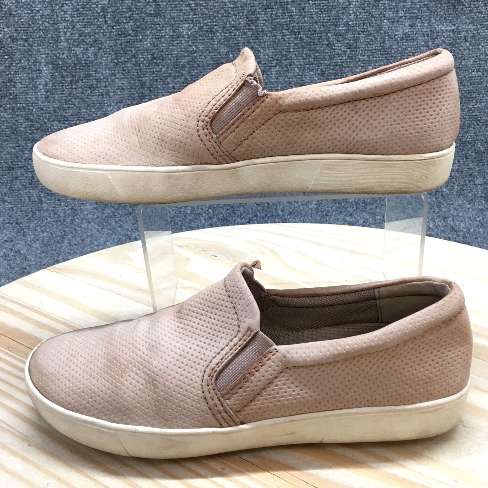 Naturalizer Naturalizer Sneakers Womens 8M Beige Marianne Slip On Perforated Leather Casual Size US 8 / IT 38 - 4 Thumbnail