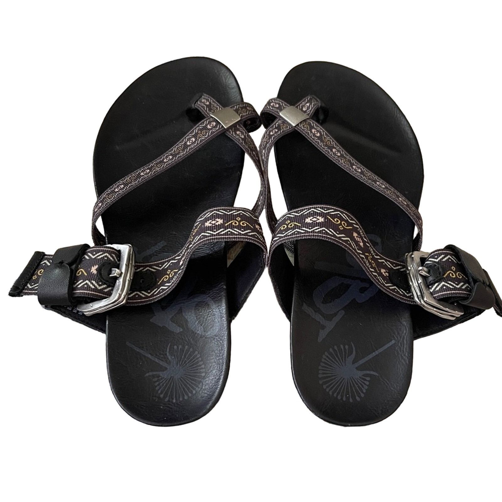Other OTBT Cade Slide Azetc Print Sandals Black Size 7 Size US 7 / IT 37 - 3 Thumbnail