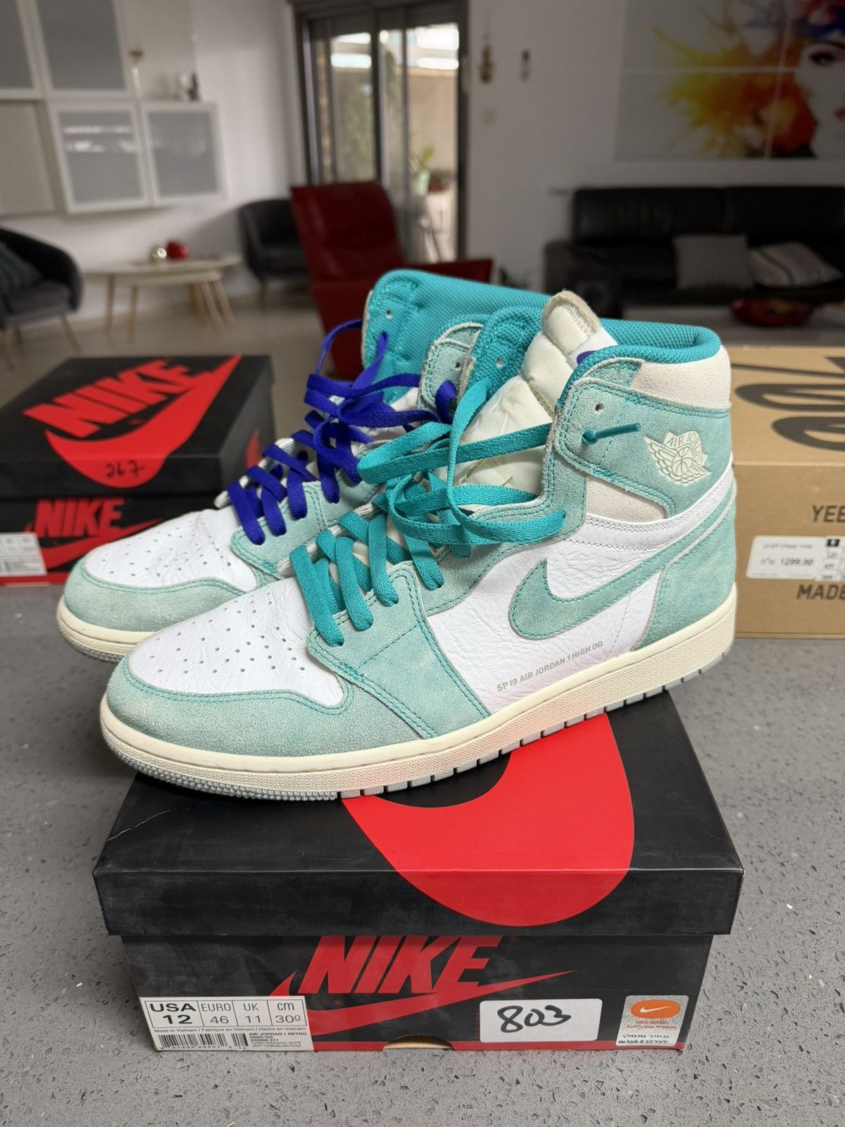 Nike Nike Jordan 1 Retro High Turbo Green 12US Size US 12 / EU 45 - 1 Thumbnail