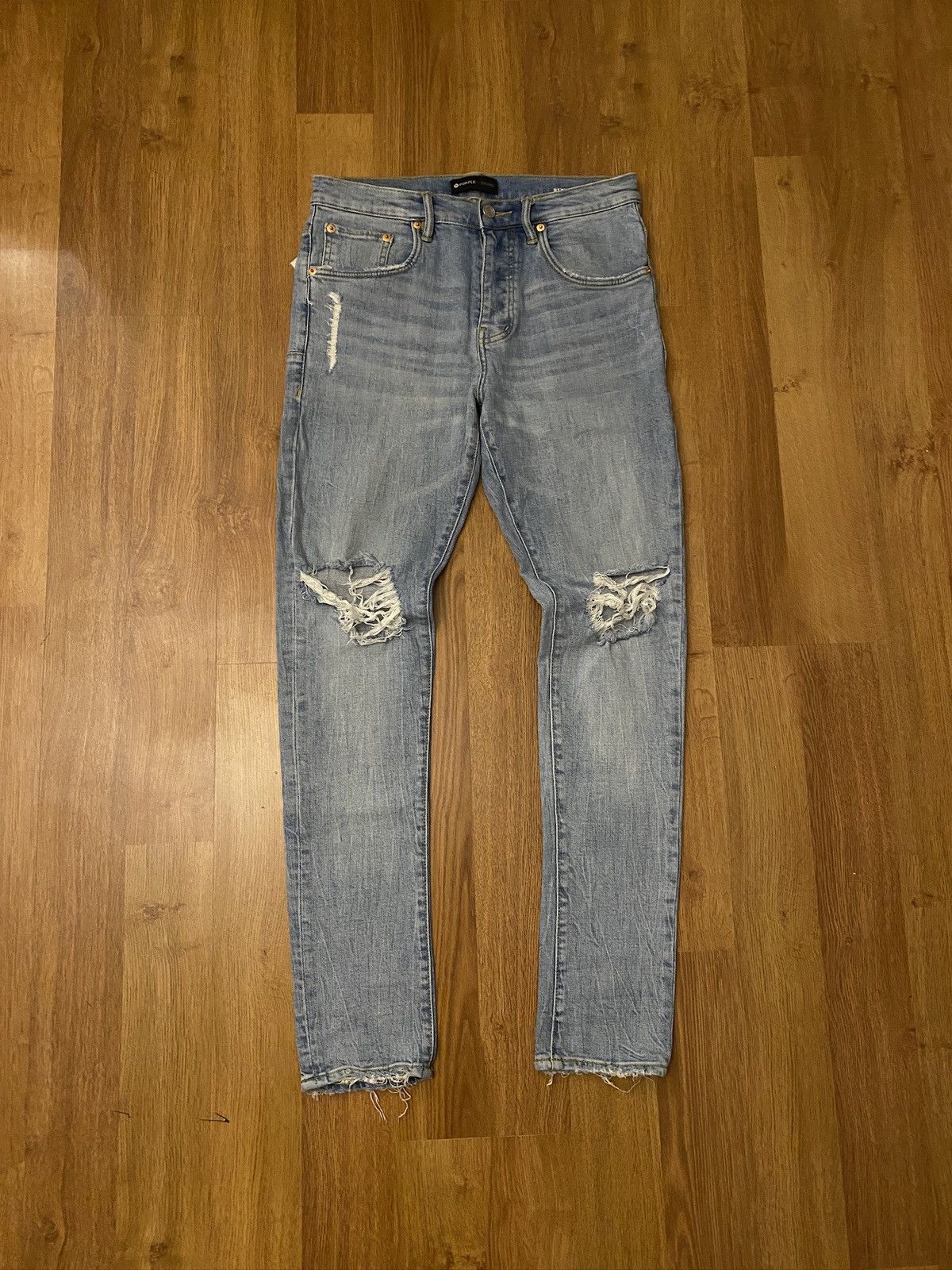 Purple Brand Purple Brand Jeans P0002 Indigo Blowout Size US 31 - 4 Thumbnail