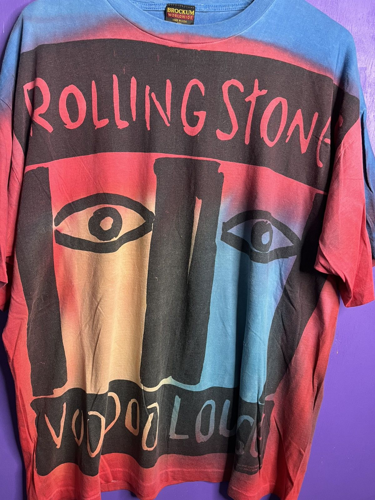 Band Tees × Vintage Vintage 90s Rolling Stones voodoo lounge tie dye t-shirt Size US XXL / EU 58 / 5 - 3 Thumbnail