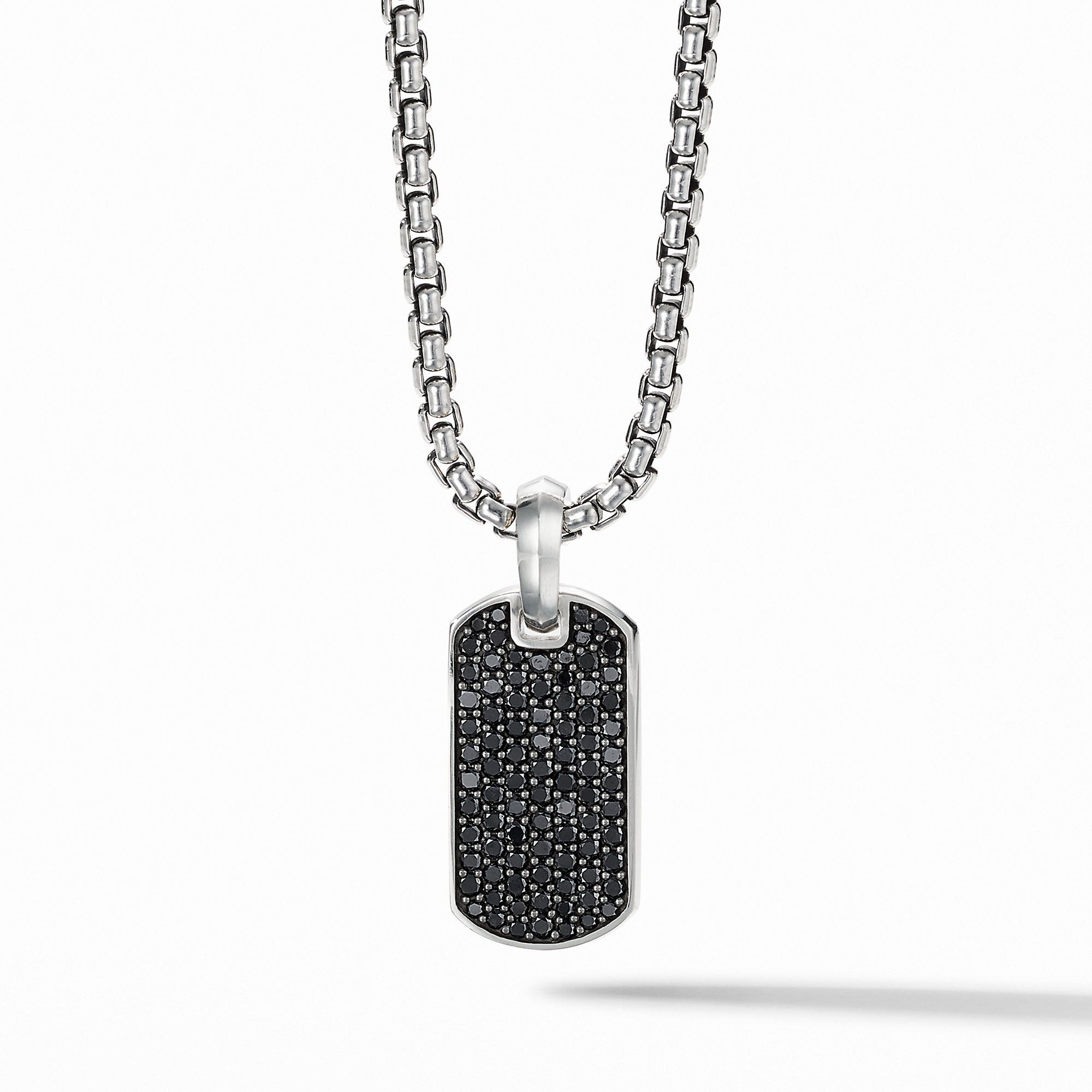 David Yurman o1w1db10526 D16644D Size:9/Pave Tag in Sterling Silver Size ONE SIZE - 1 Thumbnail