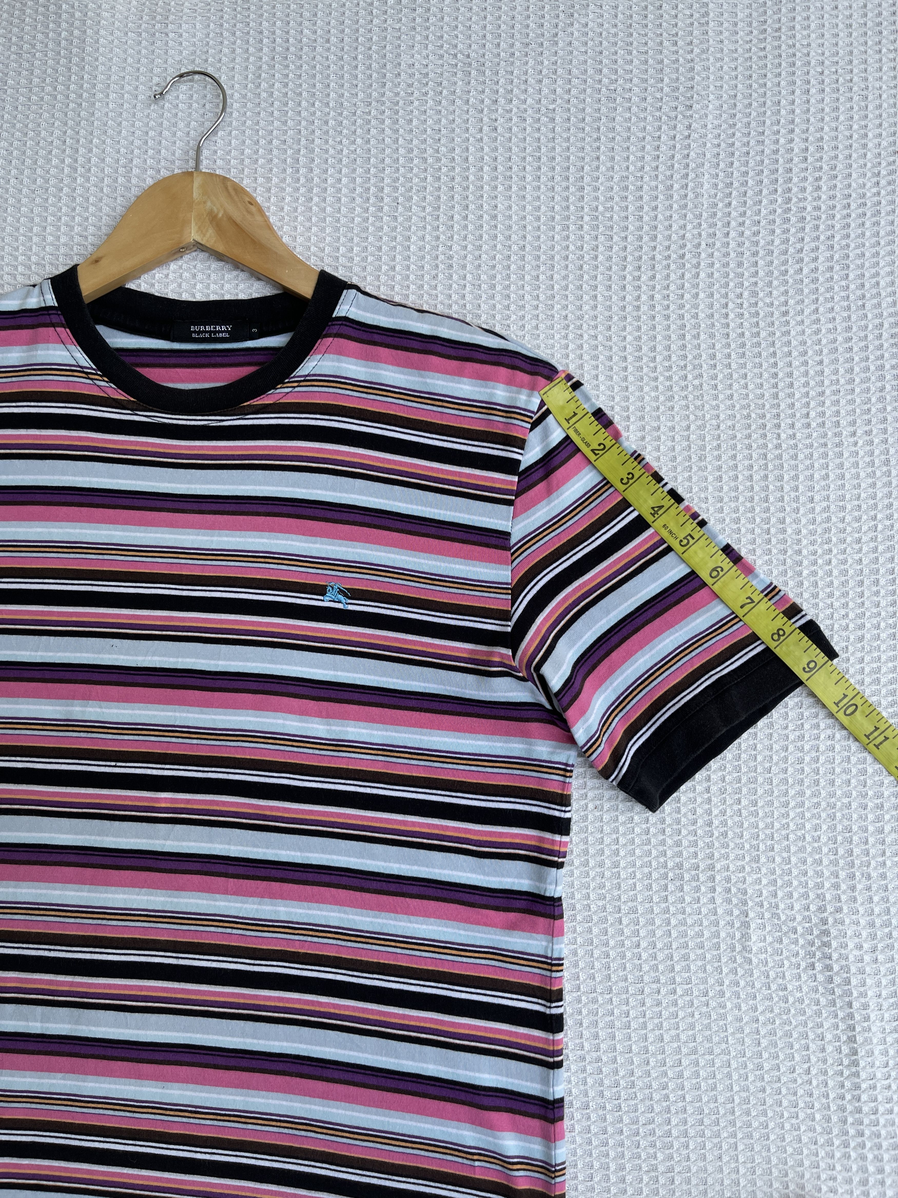 Burberry × OVER THE STRiPES × Vintage Last Drop🔥Rare‼️ Vintage Burberry Black Label Striped T Shirt Size US S / EU 44-46 / 1 - 10 Thumbnail