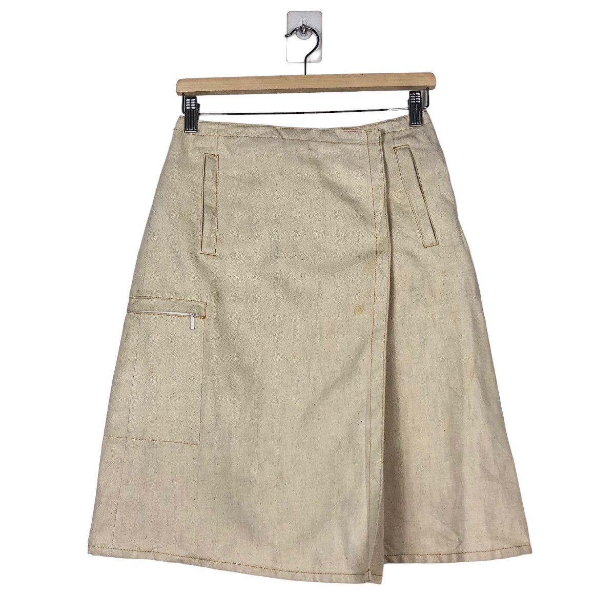 Burberry Vintage Burberrys London Blue Label Skirt Chore Duck Canvas Size 28" / US 6 / IT 42 - 1 Thumbnail