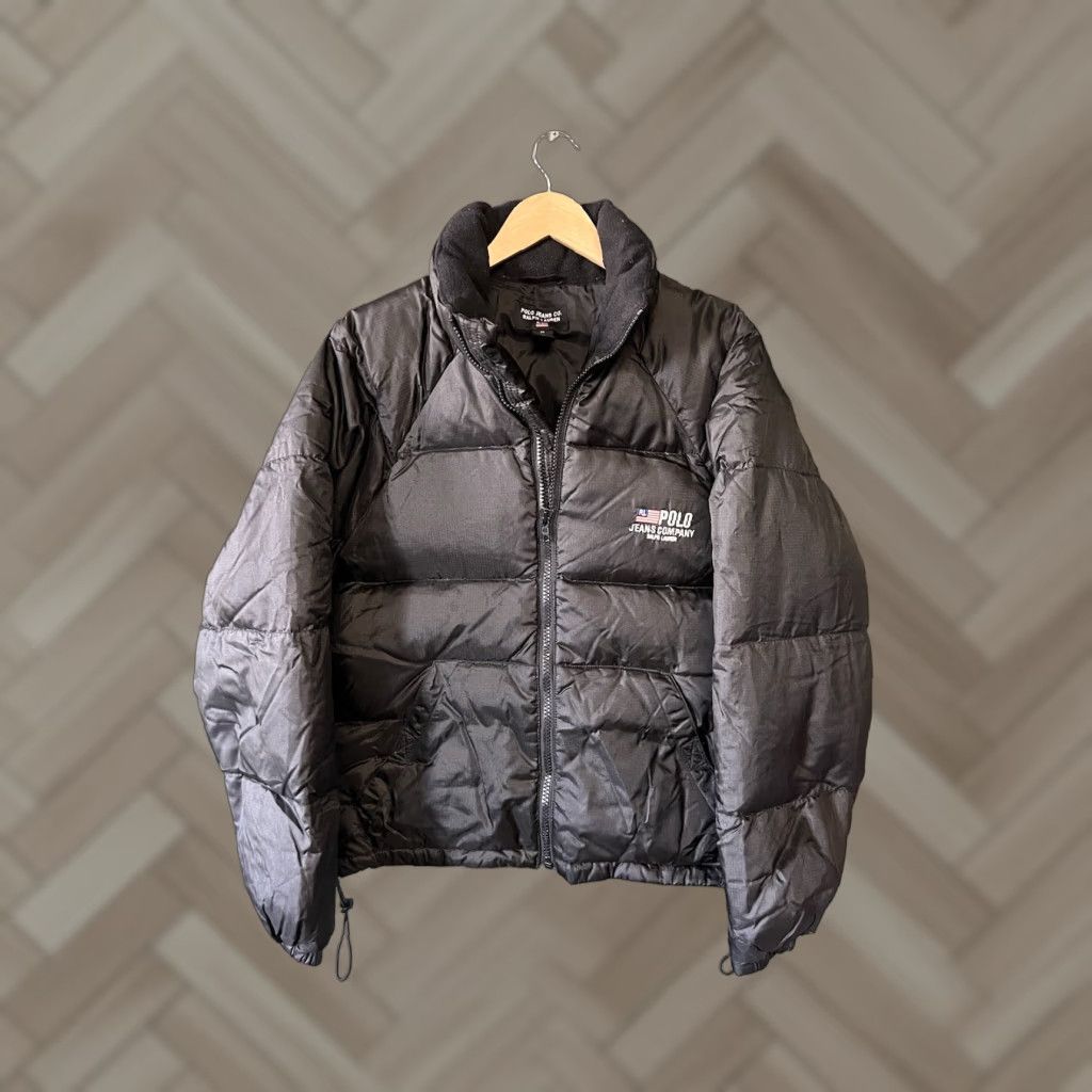 Polo Ralph Lauren VINTAGE Polo Ralph Lauren Mens Down Puffer Jacket Black M Full Zip Rare Size US M / EU 48-50 / 2 - 1 Thumbnail