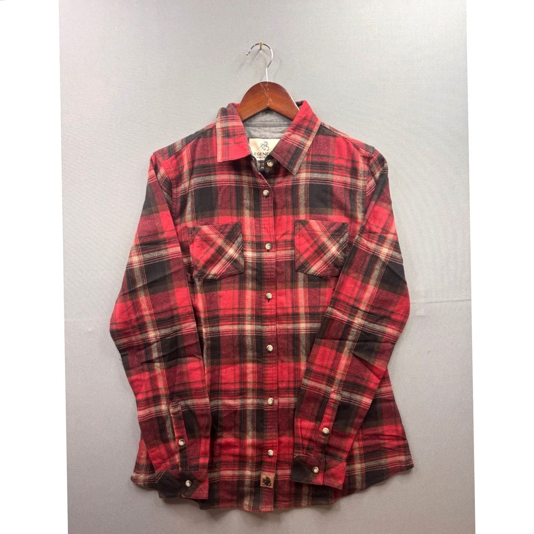 Vintage Legendary Whitetails Flannel Shirt Mens Red Black Plaid Button Down Small Size US S / EU 44-46 / 1 - 2 Thumbnail