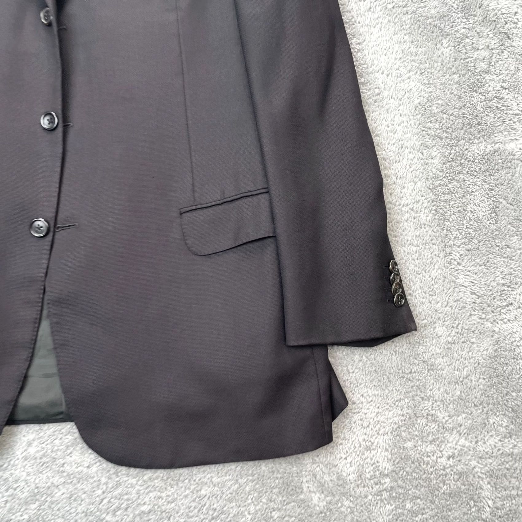 Ermenegildo Zegna VINTAGE Ermenegildo Zegna Blazer Jacket Mens Large Black Coat Single Breasted Size 42R - 5 Thumbnail