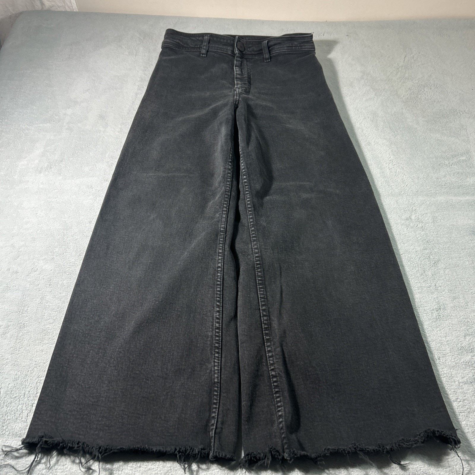 Zara Beyond Baggy Jeans Women 28x25 Hamilton Raw Hem Baggie Loose Size 28" / US 6 / IT 42 - 2 Thumbnail