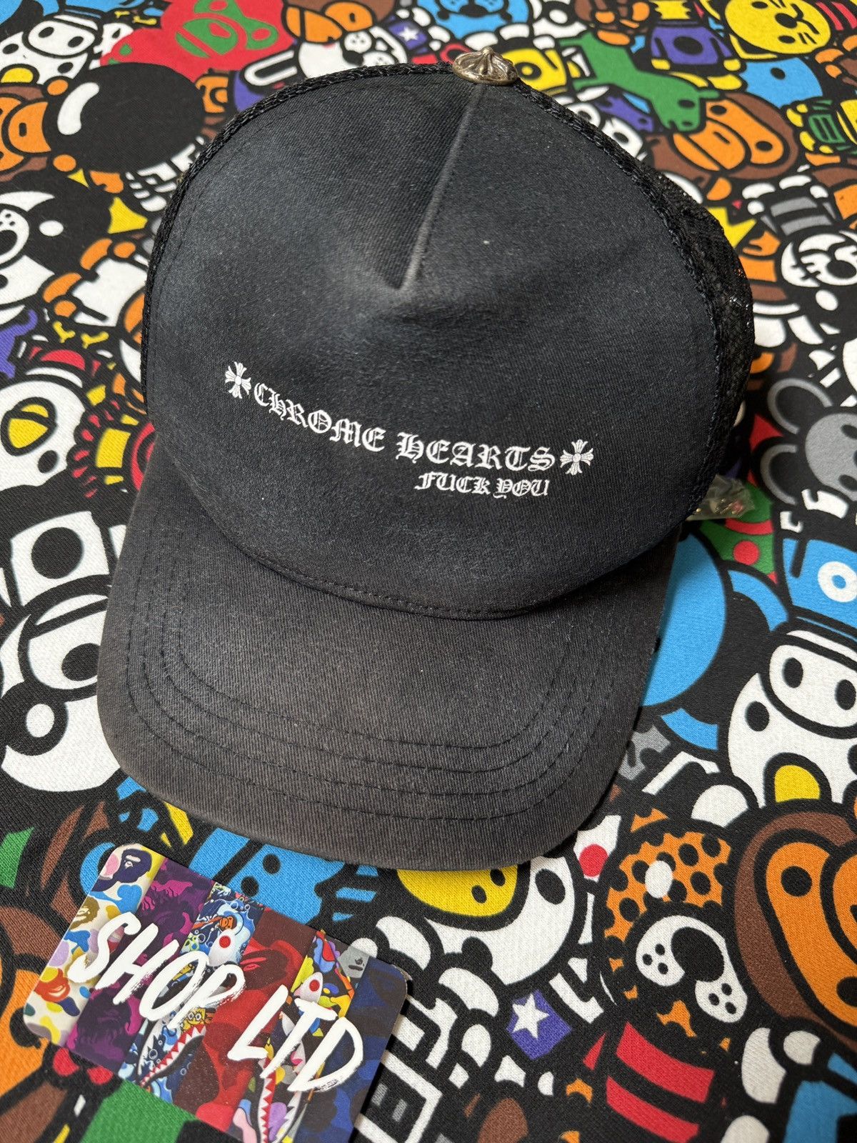 Chrome Hearts Chrome Hearts Black Script Logo Trucker Hat Size ONE SIZE - 2 Thumbnail