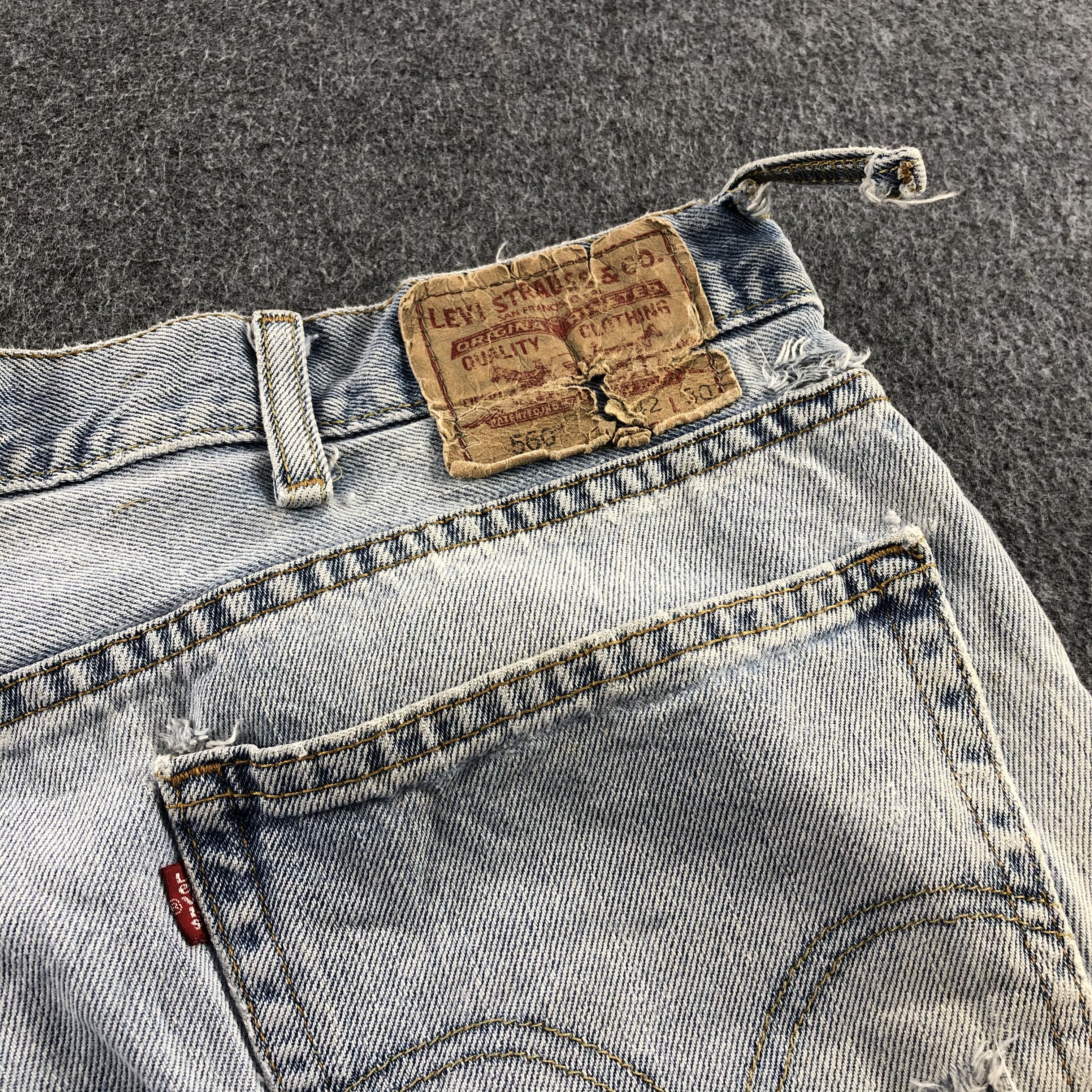 Levi's Vintage 90s Light Wash Levis 560 Jeans-J1194 Size US 42 / EU 58 - 5 Thumbnail