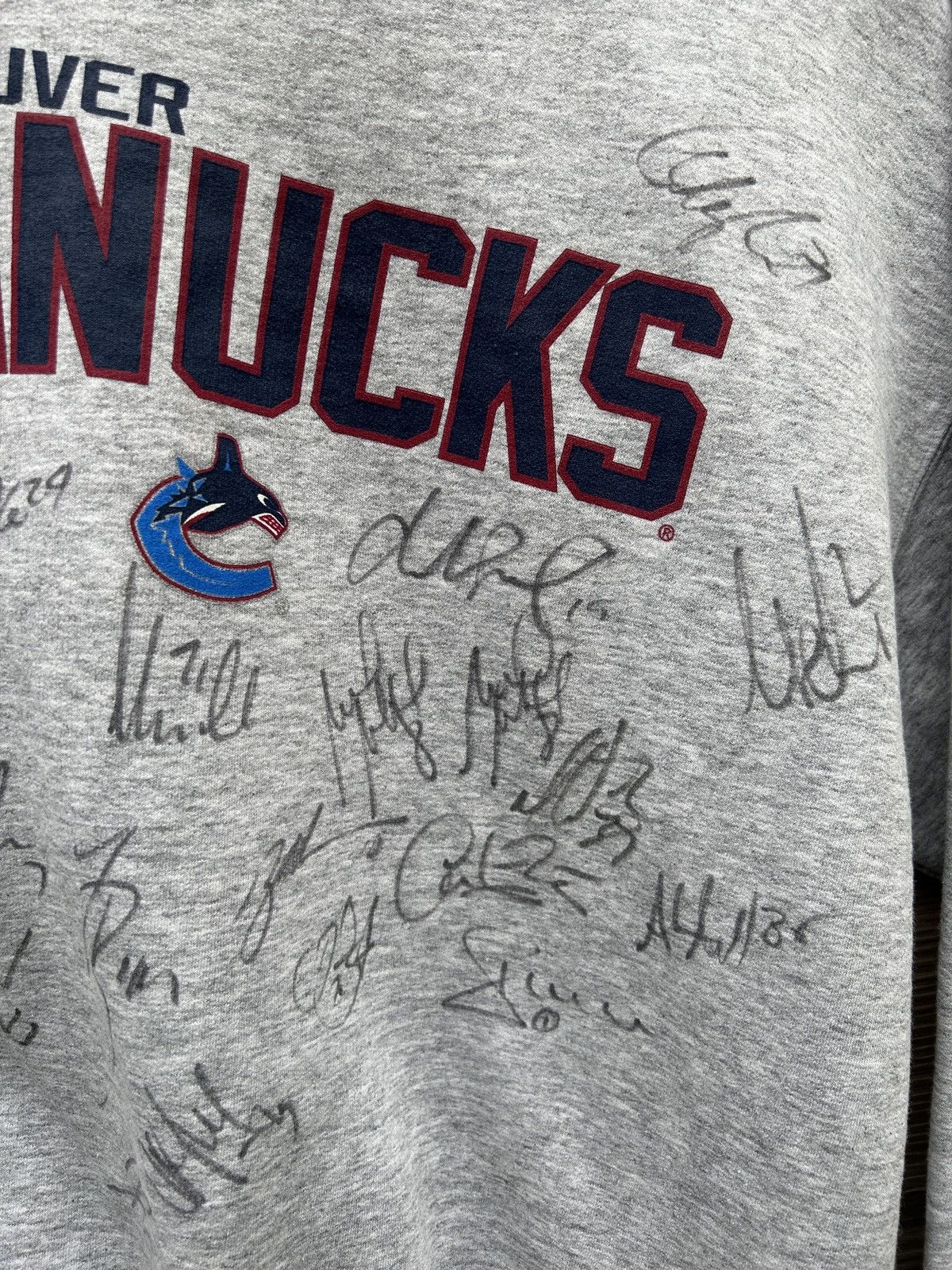 Ccm Vintage CCM Vancouver Canucks NHL Autographed Signed Sweat Size US M / EU 48-50 / 2 - 5 Thumbnail