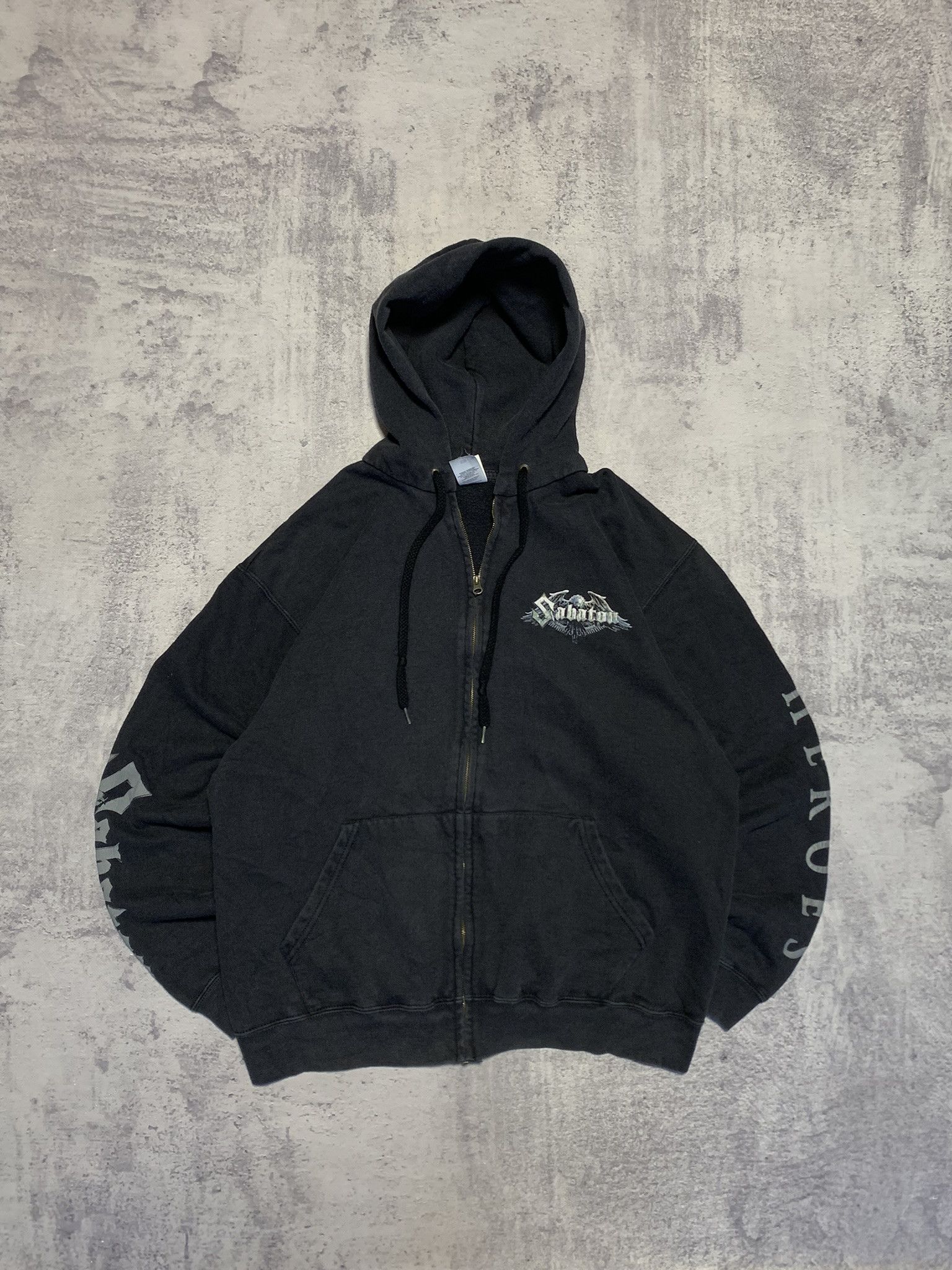Band Tees 2014 Sabaton Heroes Full Zip-Up Band Hoodie Faded Black L Size US L / EU 52-54 / 3 - 2 Thumbnail