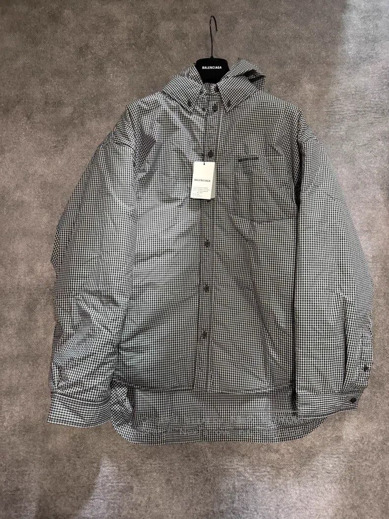 Balenciaga Balenciaga Checkered All-over Print Zip-up Hooded Pocket L Size US M / EU 48-50 / 2 - 1 Thumbnail