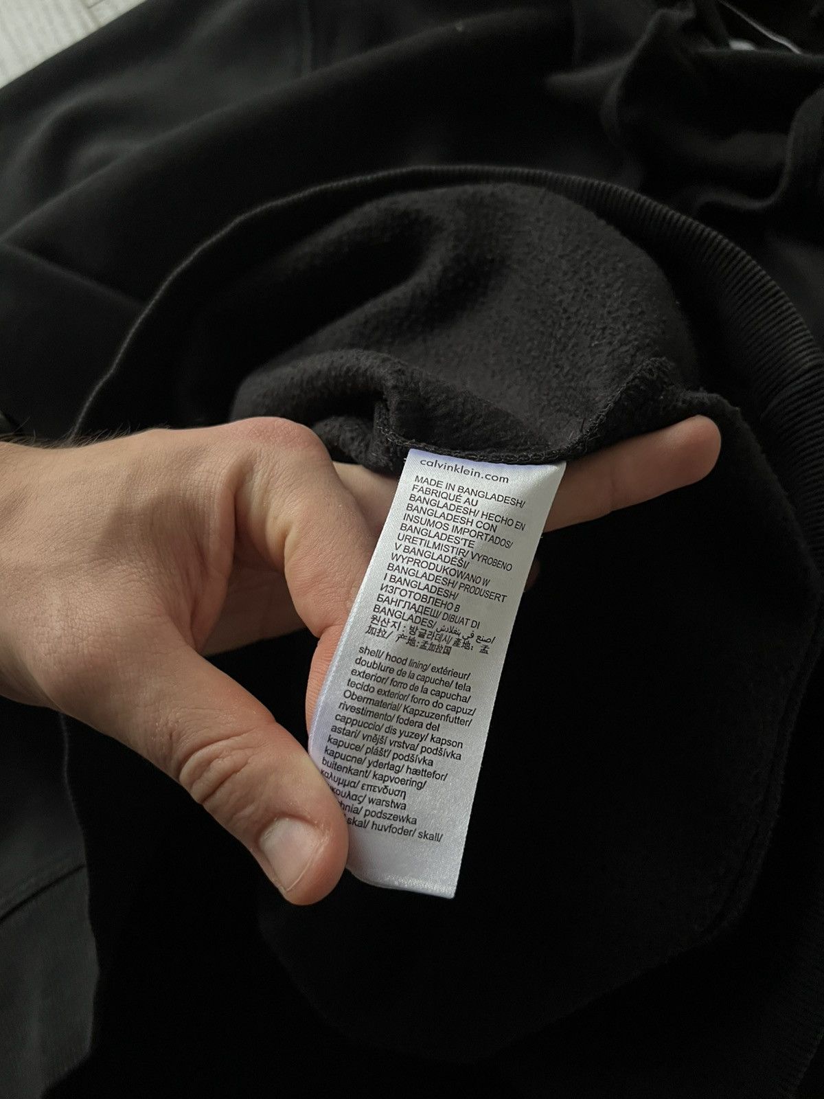 Calvin Klein Calvin Klein Jeans Box Patch Printed Logo Black Mens Hoodie Size US XL / EU 56 / 4 - 13 Thumbnail