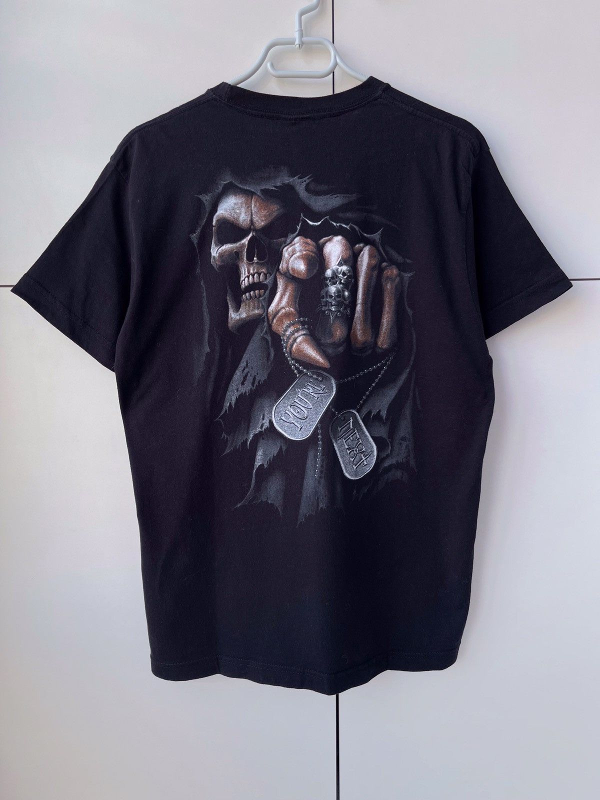 Band Tees × Vintage 🔥Vintage Y2k Spiral Skull Tee Size US M / EU 48-50 / 2 - 4 Thumbnail