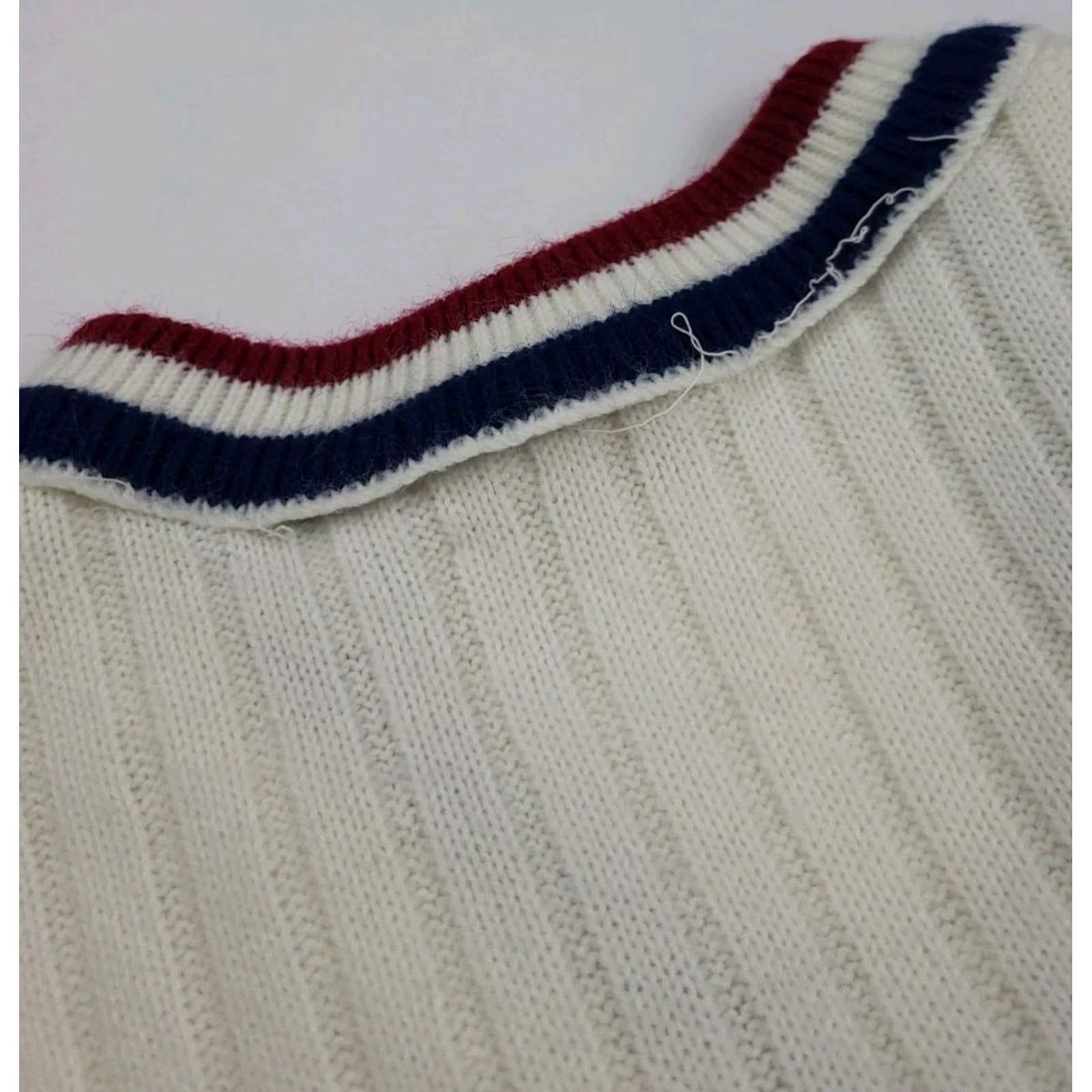 Vintage Vintage Robert Bruce Sweater Vest 70s USA Vtg 1970s Knit Tennis Sport Stuff READ Size S / US 4 / IT 40 - 6 Thumbnail