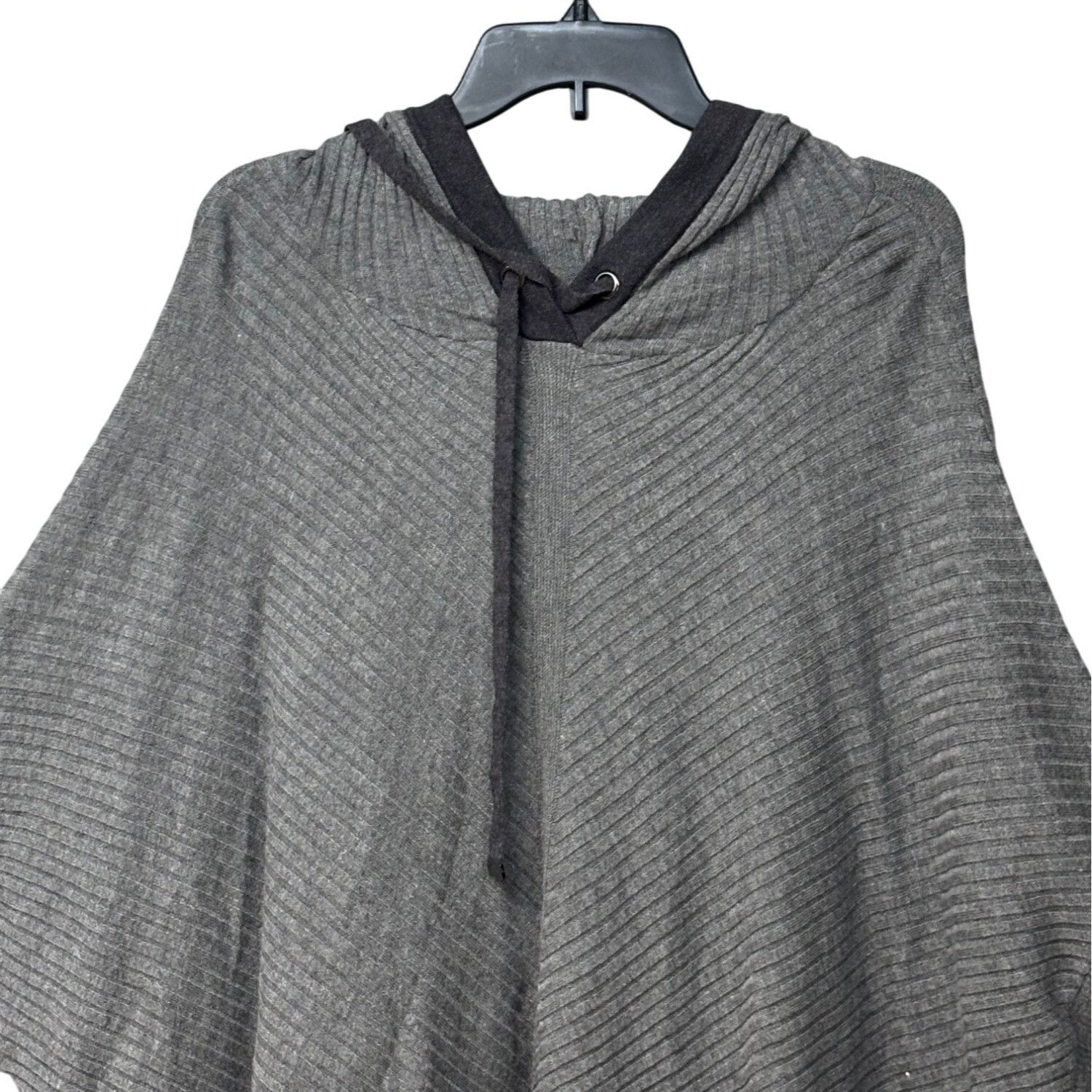 Other Black Tape Women's Plus Size Ribbed Hooded Sweater, Gray Cha Size ONE SIZE - 9 Thumbnail