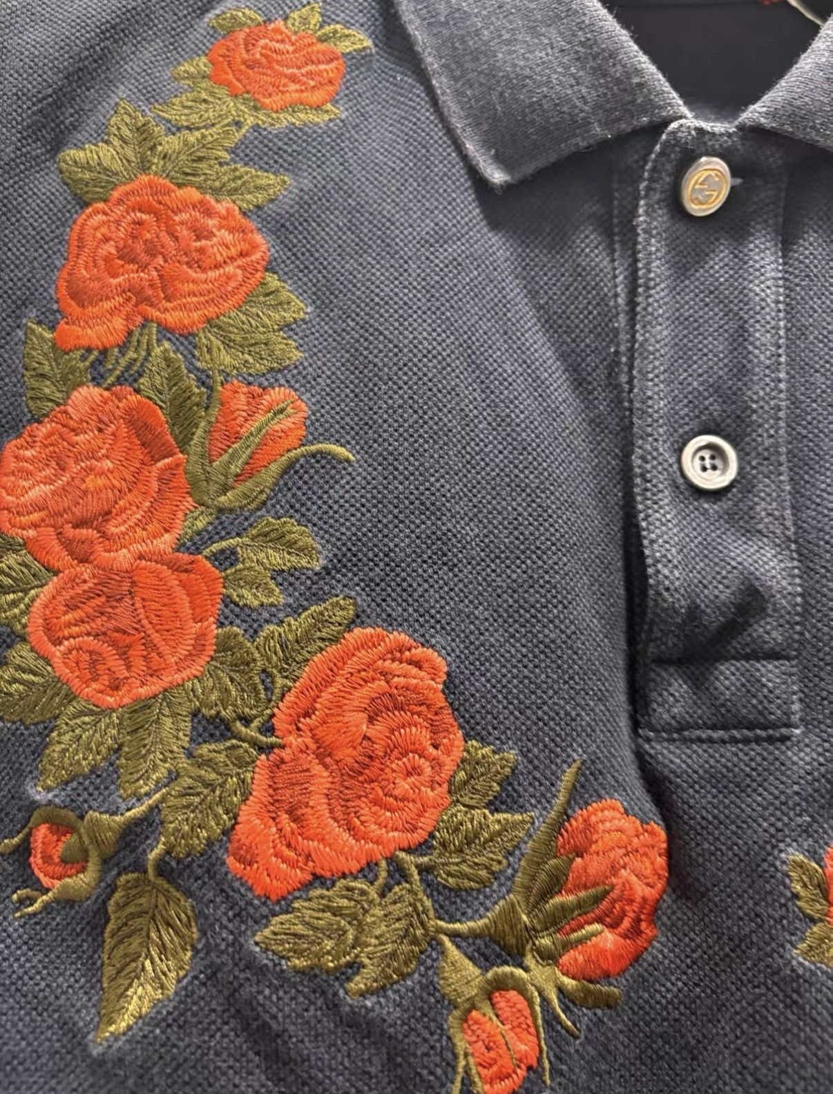 Gucci Gucci Embroidered Short Sleeve Polo J2 Size US S / EU 44-46 / 1 - 7 Thumbnail