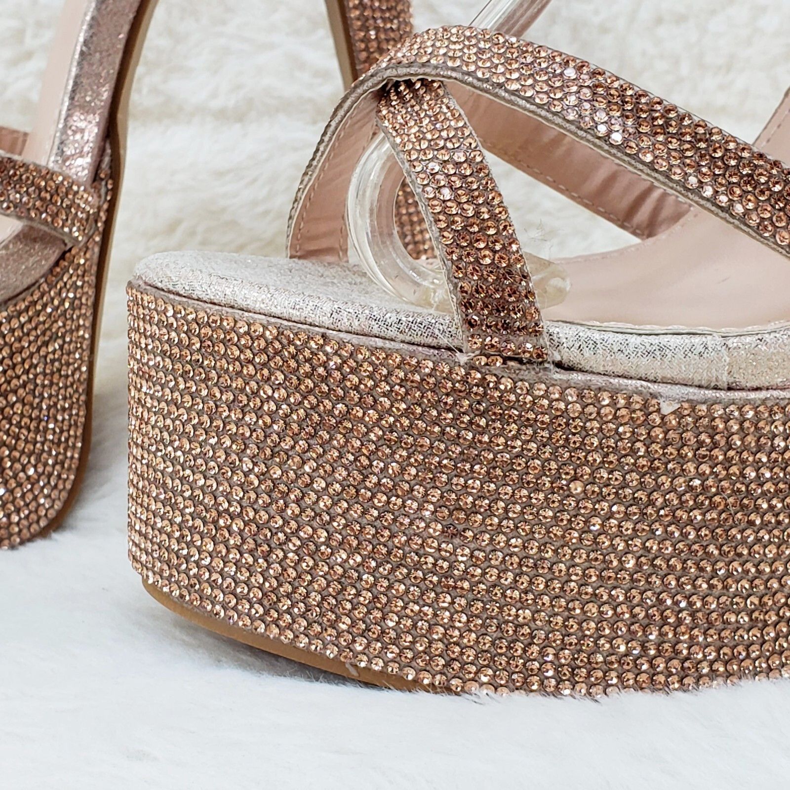 Other Bejeweled Pandora Rose Gold Sparkling Rhinestone Platform 6. Size US 9 / IT 39 - 7 Thumbnail