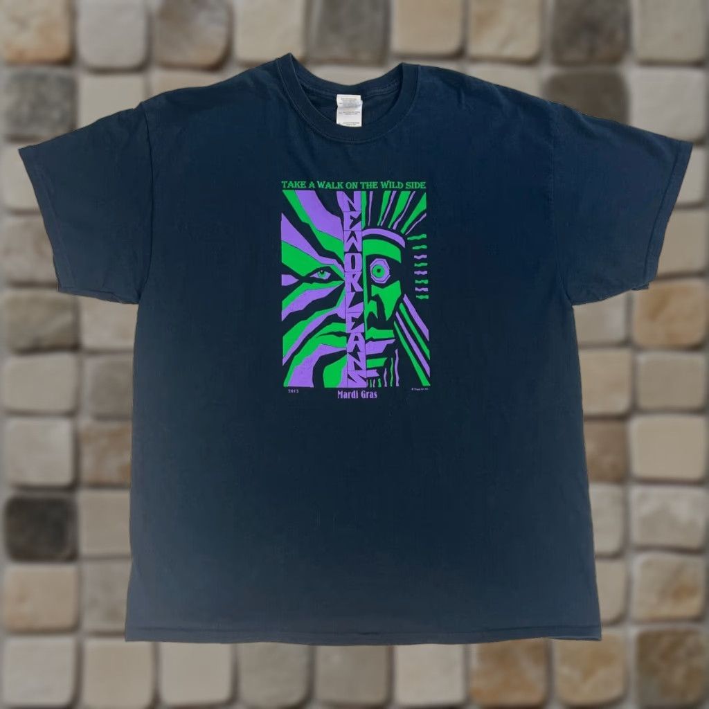 Gildan VINTAGE Men’s T-Shirt XL New Orleans Mardi Gras 2013 Gildan Ultra Cotton Black Short Sleeve Crew Neck Cotton Size XL Mens Size US XL / EU 56 / 4 - 1 Thumbnail