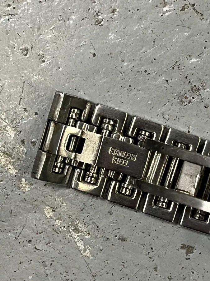 Dolce & Gabbana 2000s Dolce & Gabbana Warning Stainless Steel Bracelet Size ONE SIZE - 7 Thumbnail