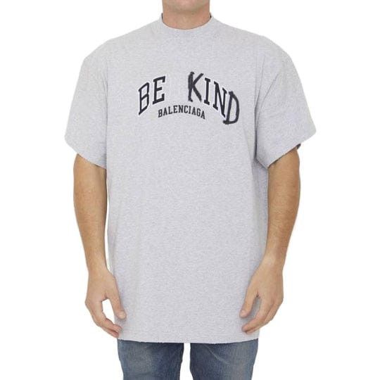 Balenciaga o1s1rm1224 Be Kind T-Shirt Oversized in Grey Size US M / EU 48-50 / 2 - 3 Thumbnail