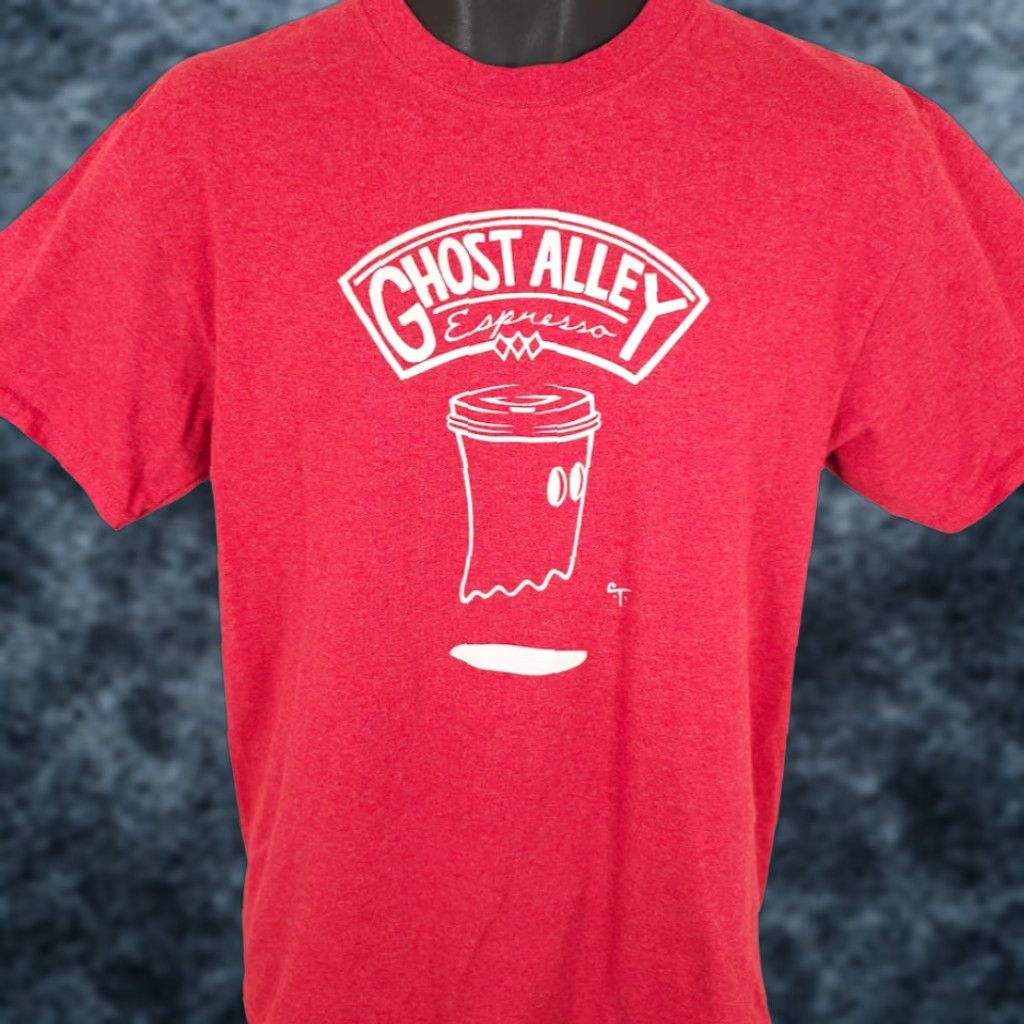 Port & Company Ghost Alley Espresso T Shirt Mens Size M Red Seattle Pike Place Coffee Port & Company Shirt Size US M / EU 48-50 / 2 - 1 Thumbnail