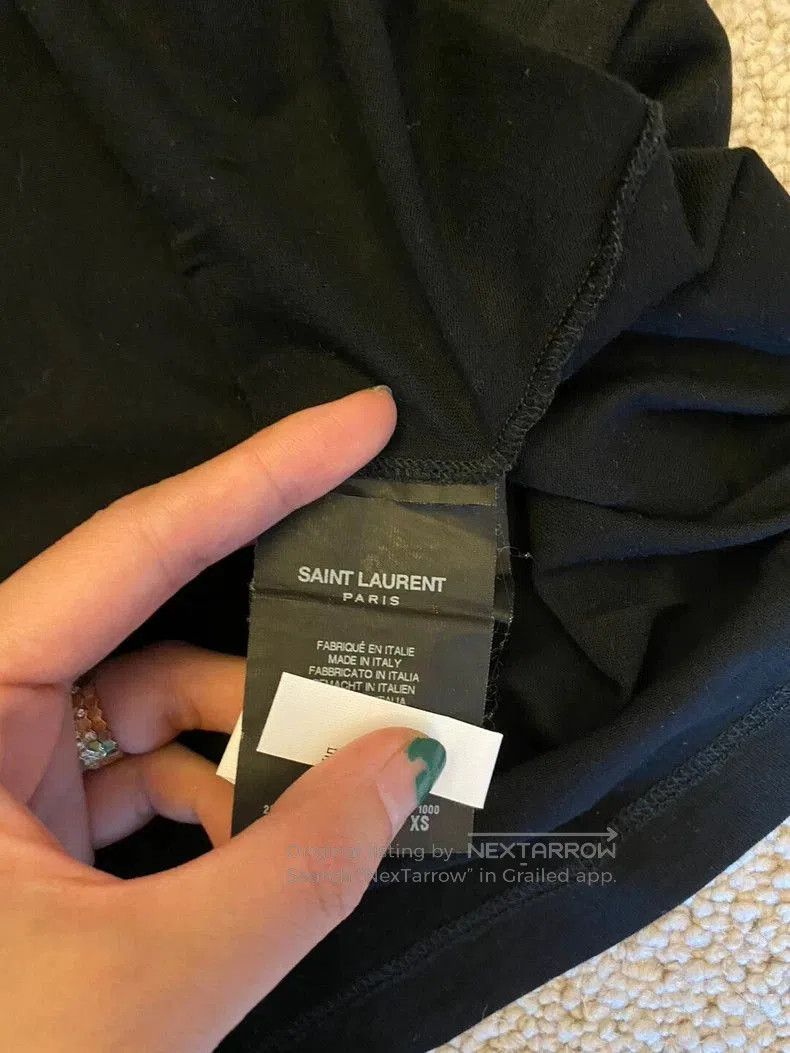 Saint Laurent Paris SLP Blood Tooth Print Black T. Size US XS / EU 42 / 0 - 4 Thumbnail