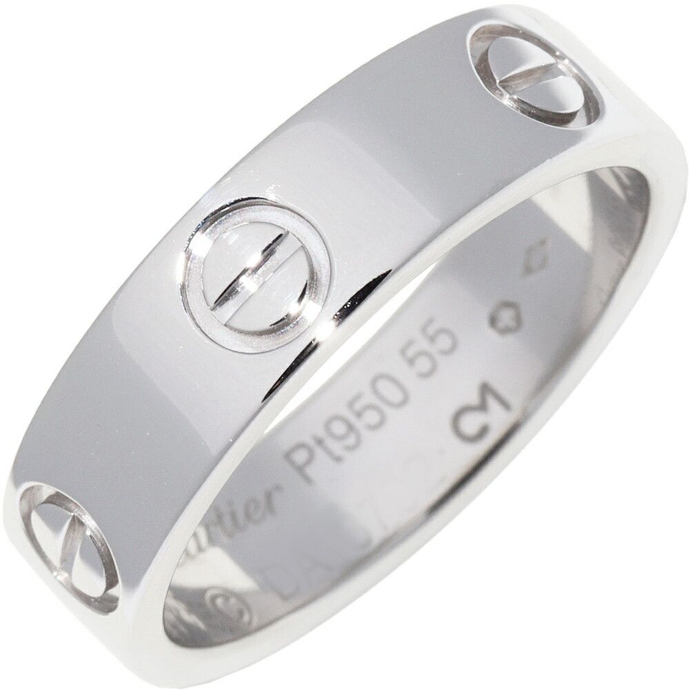 Cartier Cartier Cartier Love Pt950 Platinum Ring Size 55 Precious Metal Ring B40849 DUTY FREE for USA Size ONE SIZE - 1 Thumbnail