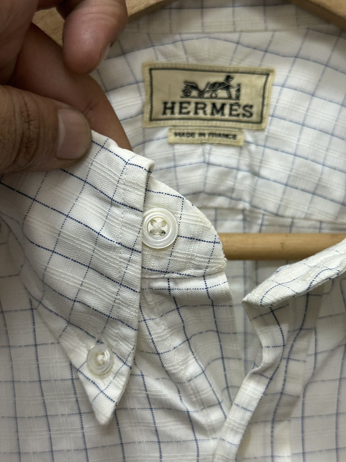 Hermes Hermes (Maison Margiela Era) Made in France Button Up Shirt Size US L / EU 52-54 / 3 - 11 Thumbnail