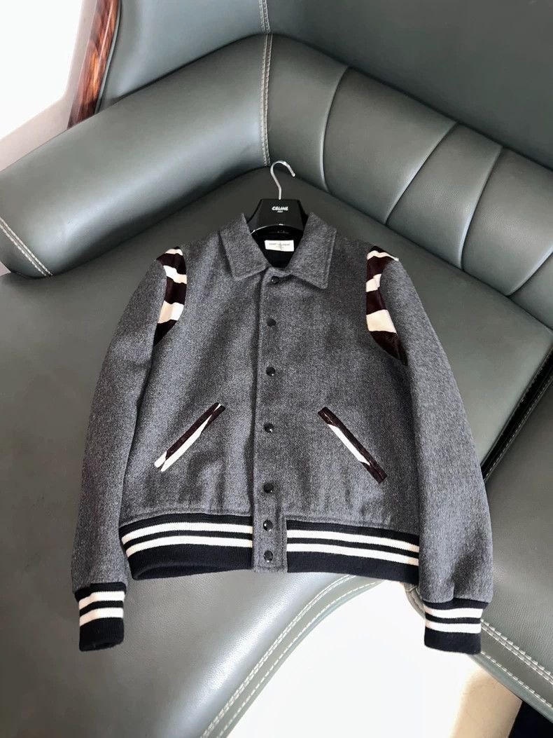 Saint Laurent Paris Saint Laurent Zebra Pattern Baseball Jacket-2508 Size US L / EU 52-54 / 3 - 1 Thumbnail