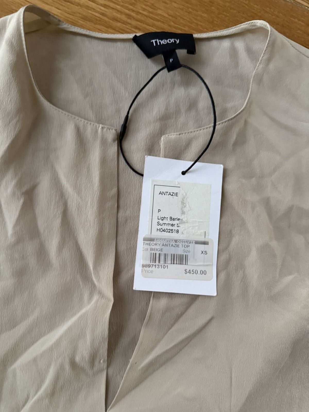 Theory Theory Cream blouse Size XS / US 0-2 / IT 36-38 - 2 Thumbnail