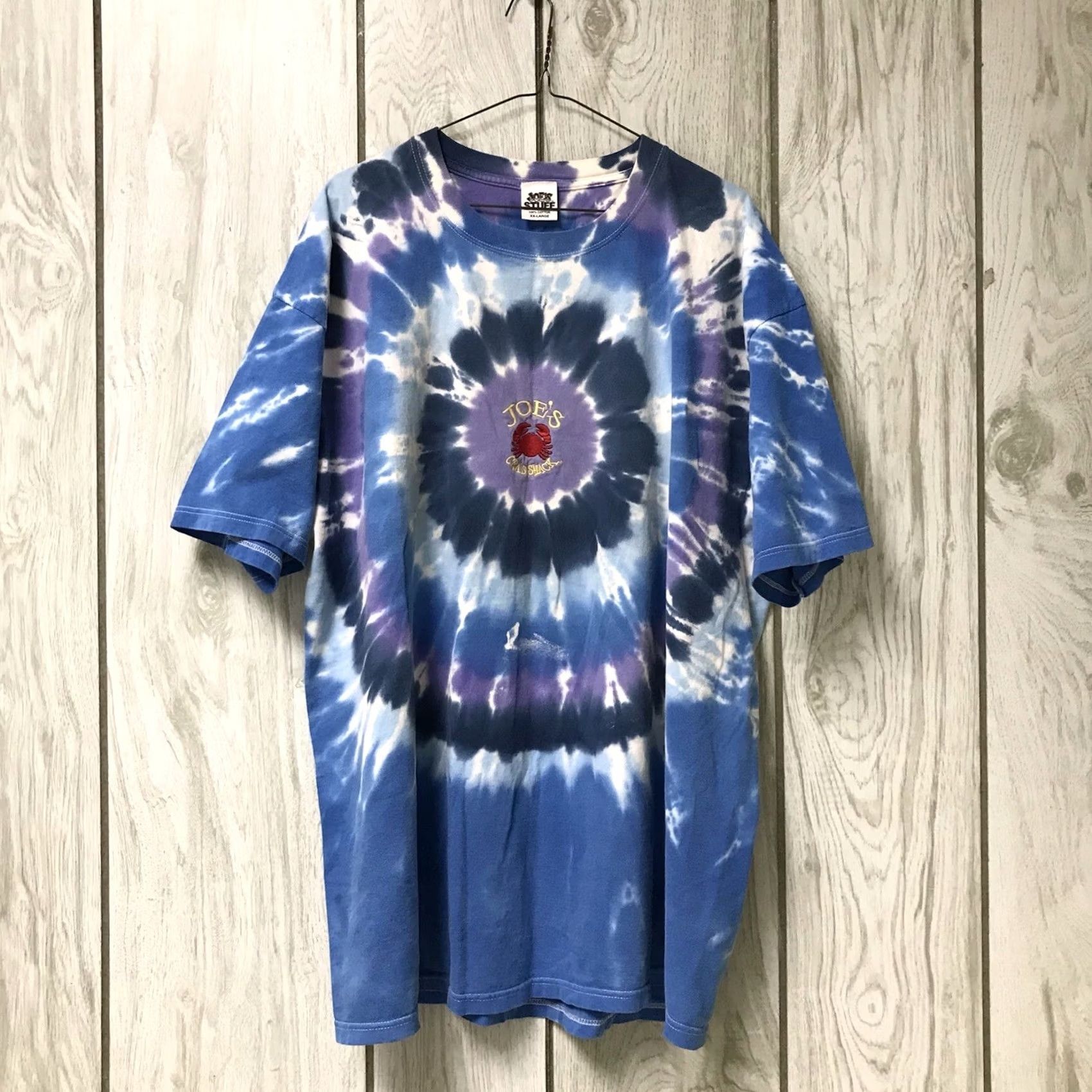 Vintage VINTAGE Joe’S Stuff Shirt 2XL VTG Men Women Blue Crab Shack Embroidered Tie Dye Size XXL / US 16-18 / IT 52-54 - 2 Thumbnail