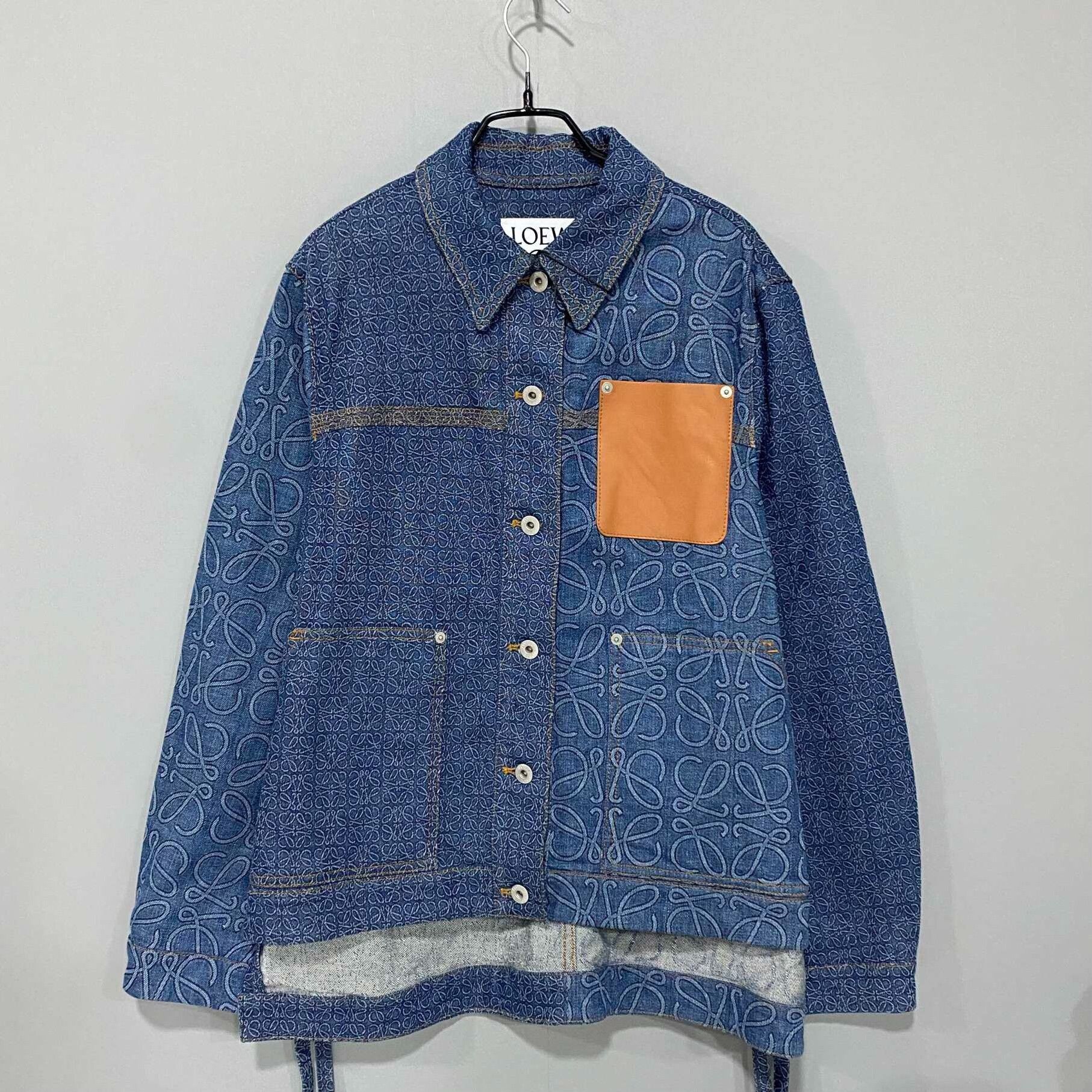 Loewe patterned denim jacket with logo detail Size US S / EU 44-46 / 1 - 1 Thumbnail