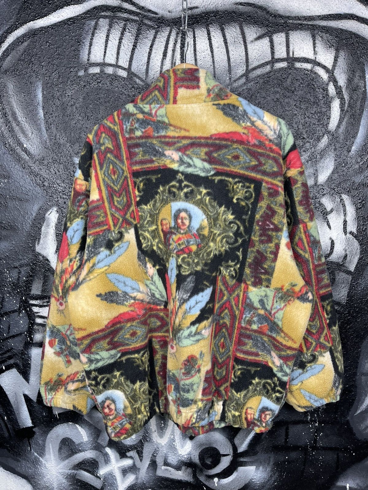 Vintage Vintage Native American Print Half Zip Fleece Jacket Size M Size US L / EU 52-54 / 3 - 8 Thumbnail