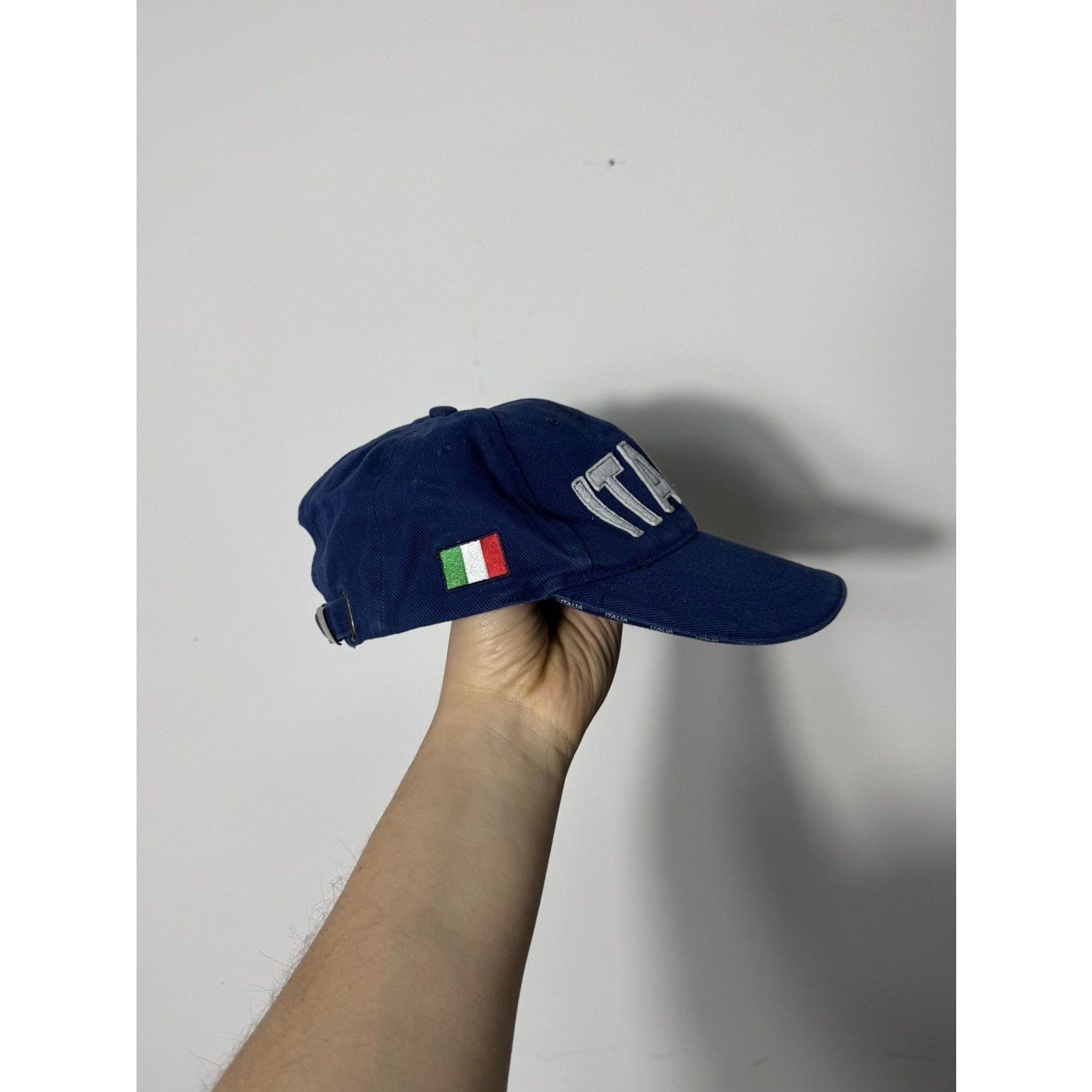 Drain Gang × S4LEM × Vintage 90s Vintage Italia Flag Blue Hat Cap Size ONE SIZE - 3 Thumbnail