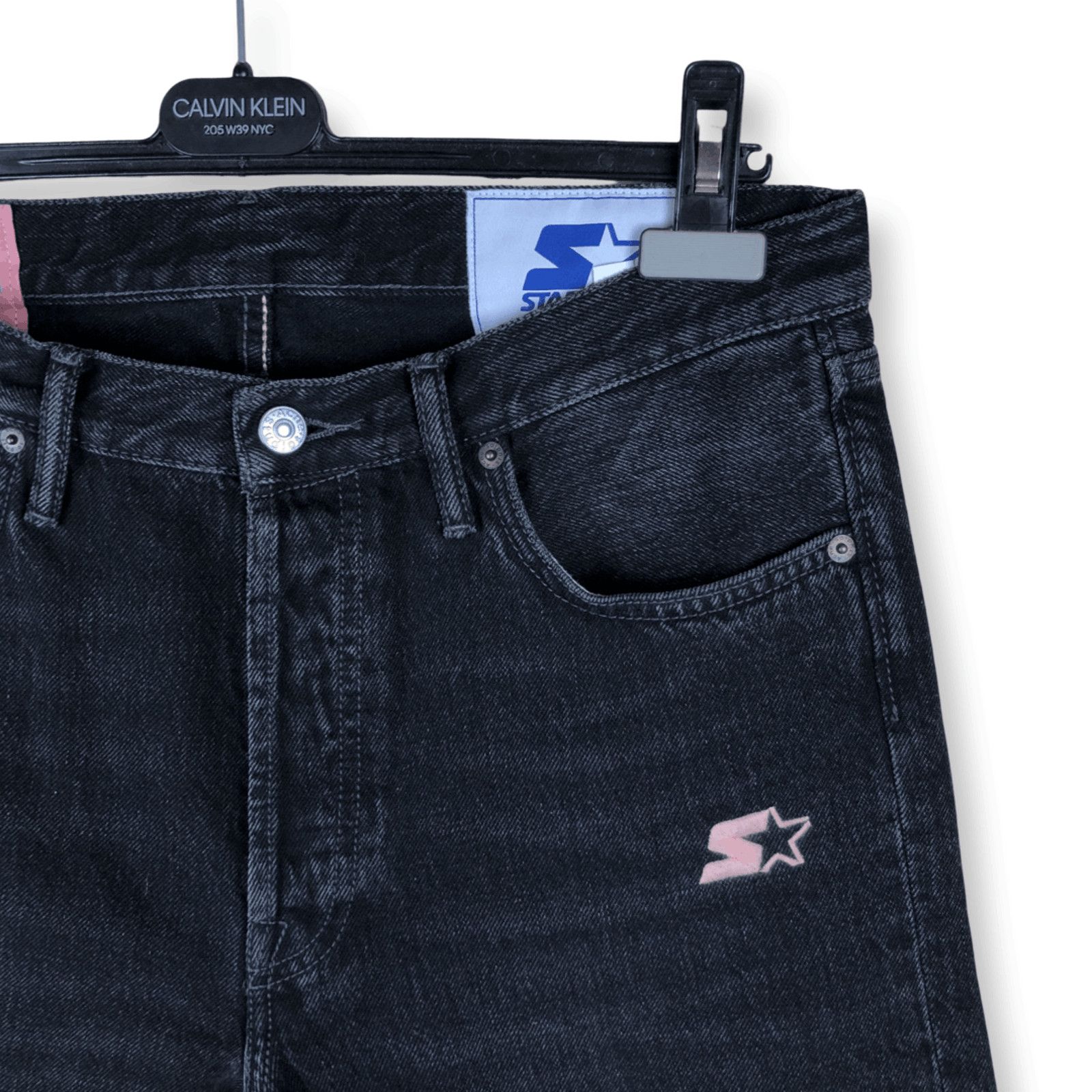 Acne Studios Acne Studios x Starter 1996 Logo Used Black Metal Jeans Size US 32 / EU 48 - 3 Thumbnail